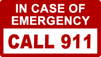 Call 911 for Emergencies